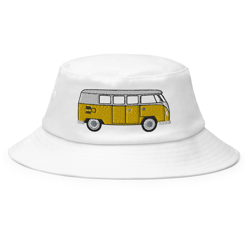New meets old Bucket Hat with vintage T1 van