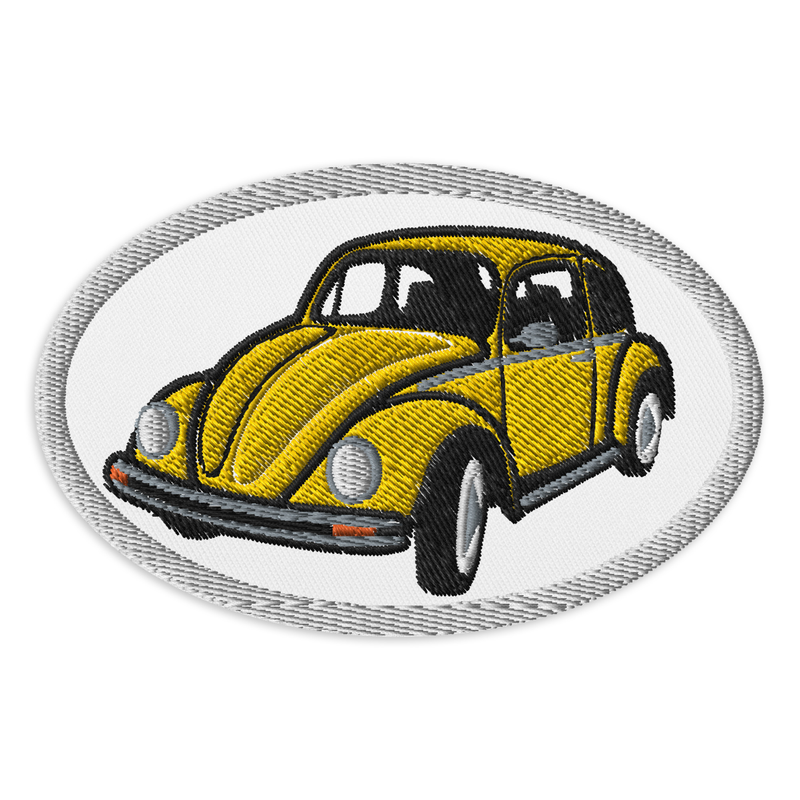Retro Beetle Embroidered Patches