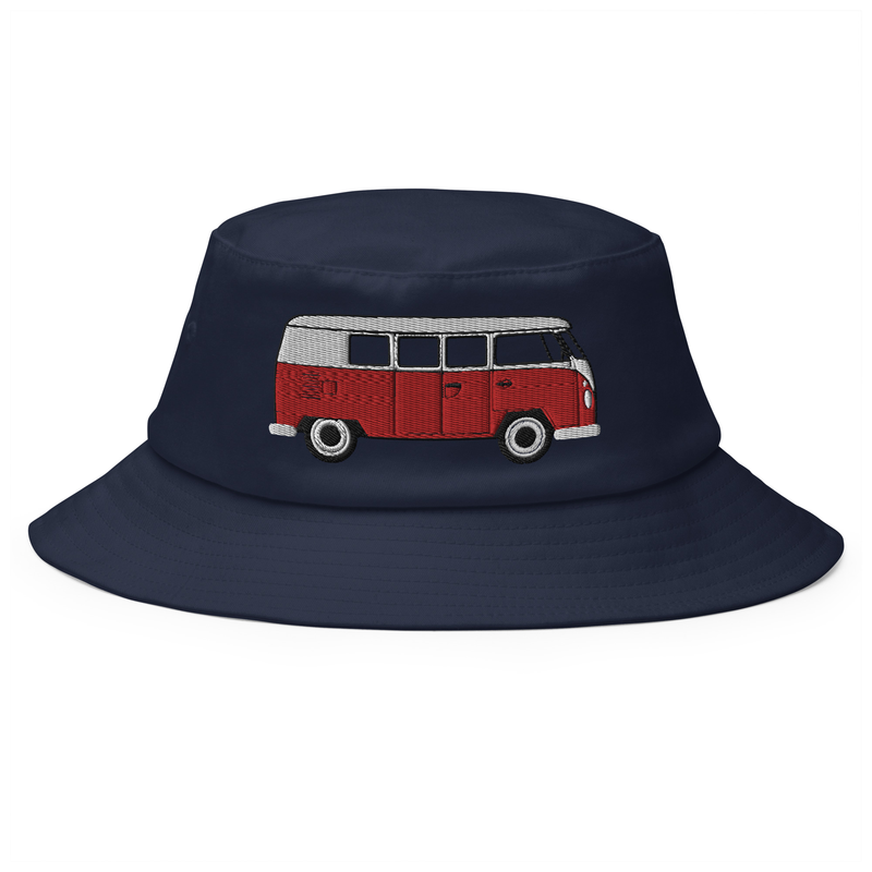 New meets old Bucket Hat with vintage T1 van