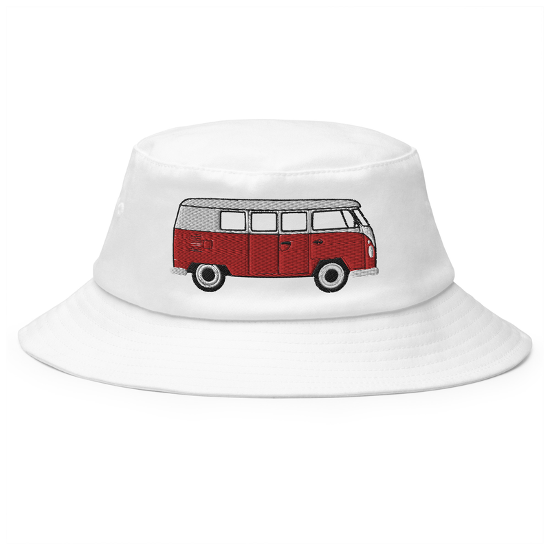 New meets old Bucket Hat with vintage T1 van