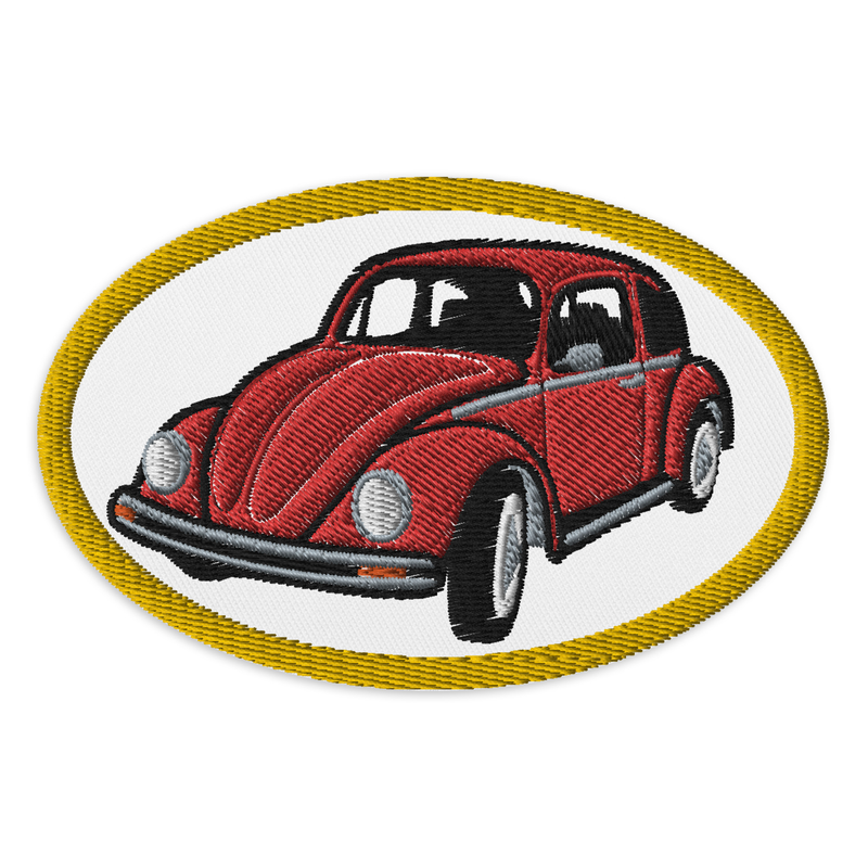 Retro Beetle Embroidered Patches