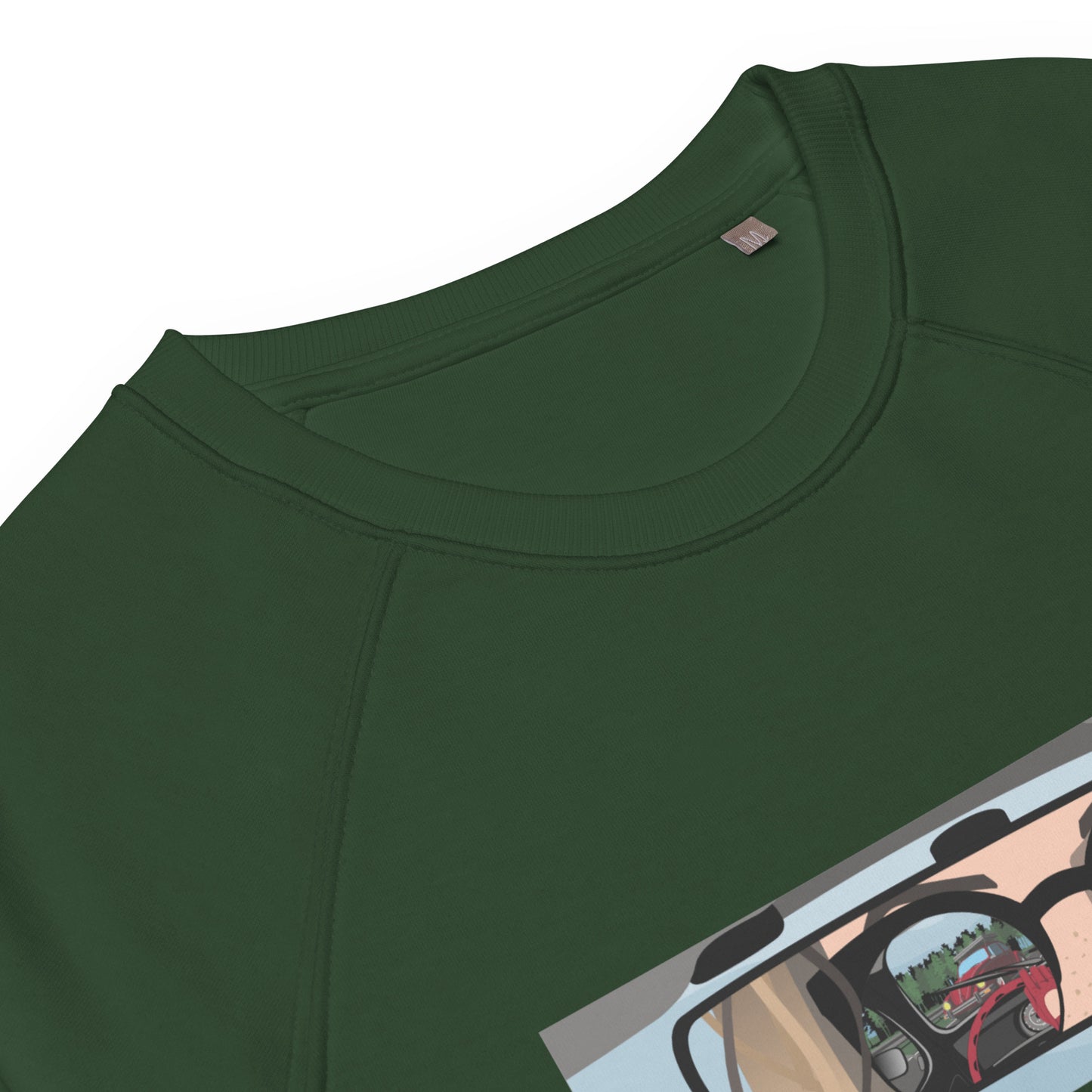 Unisex organic raglan sweatshirt