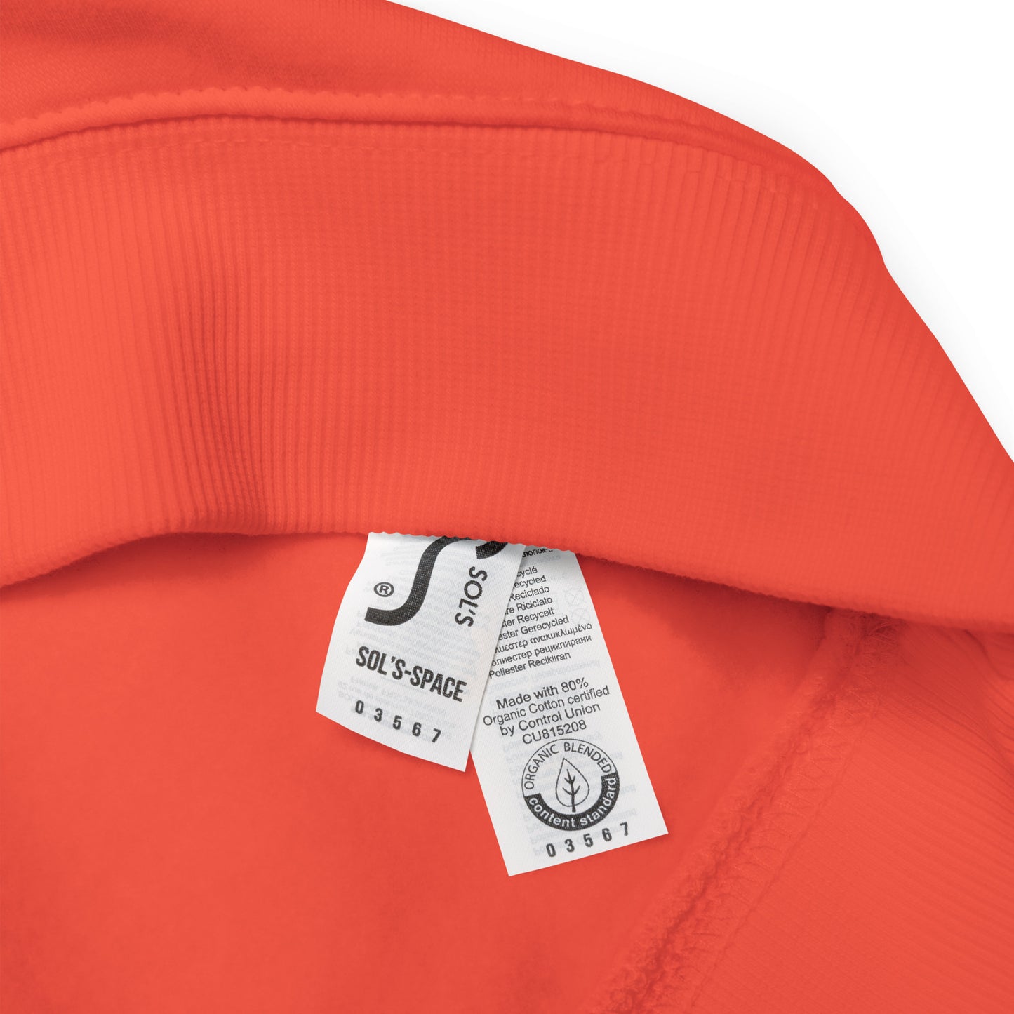 Unisex organic raglan sweatshirt