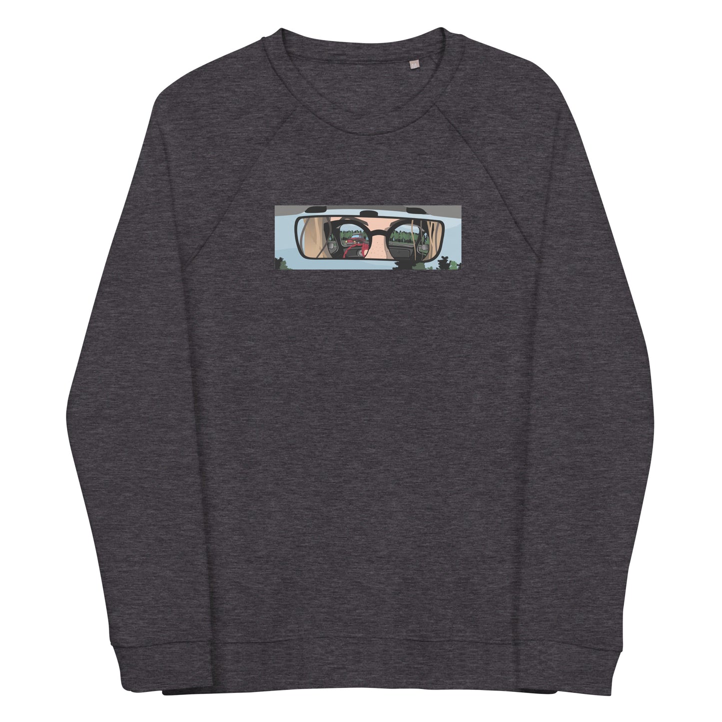 Unisex organic raglan sweatshirt