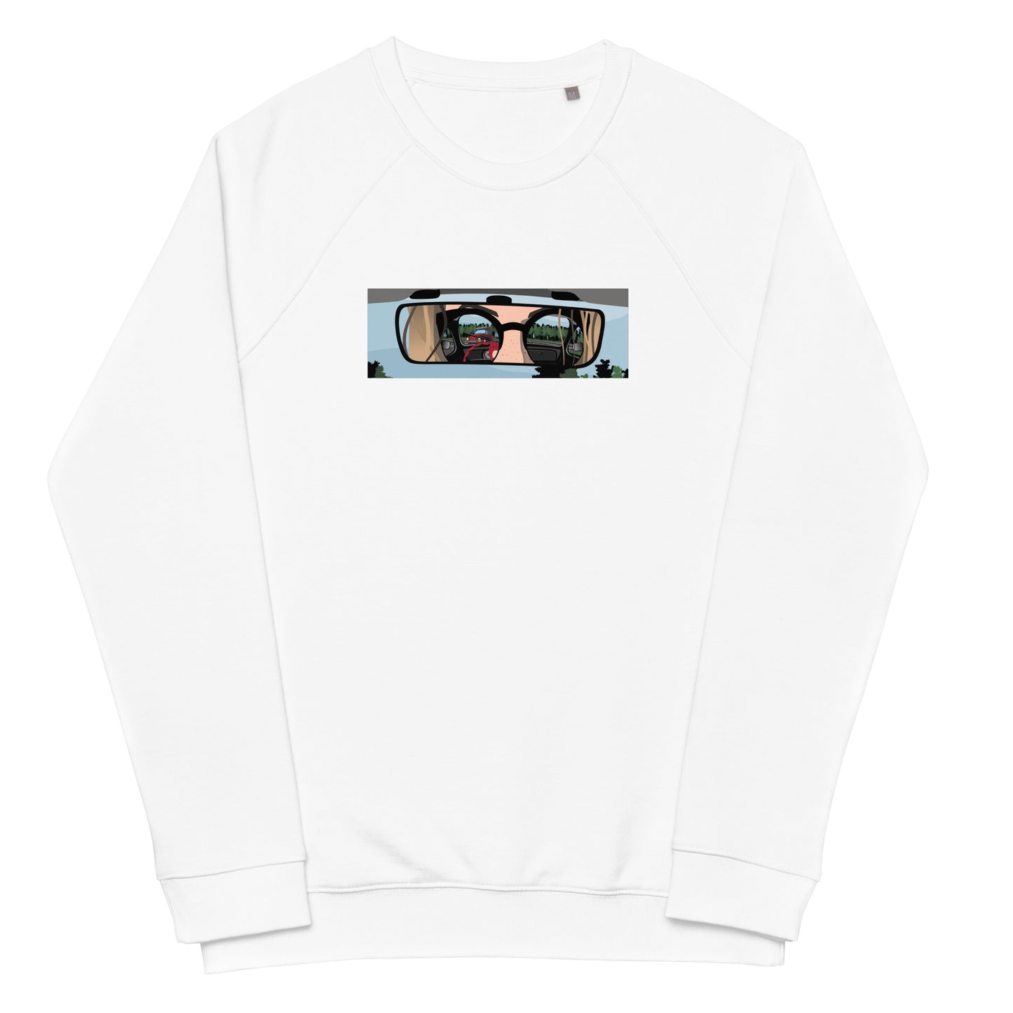 Unisex organic raglan sweatshirt