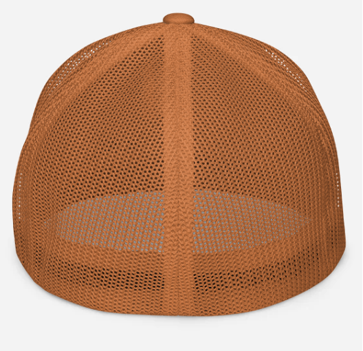 Closed-back trucker cap with Aircooled Beetle vintage car embroidery